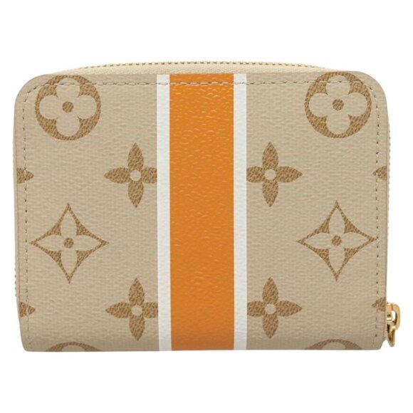 LOUIS VUITTON Monogram Monopanam Zippy Coin Purse Beige M82691 LV Auth 115227M - Picture 3 of 16